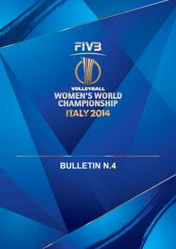 BULLETIN N.4 - Bari Volley 2014