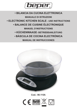 bilancia da cucina elettronica • electronic kitchen scale - use