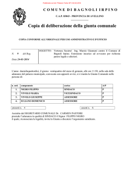 DELIBERA DI GIUNTA n. 9 DEL 24.01.2014