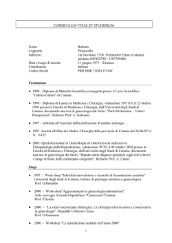 CURRICULUM VITAE ET STUDIORUM