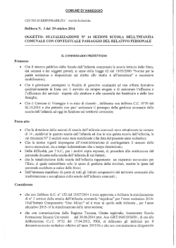 Delib. Comm. n. 3-2014-Statalizzazione n. 14 sezioni scuole dell