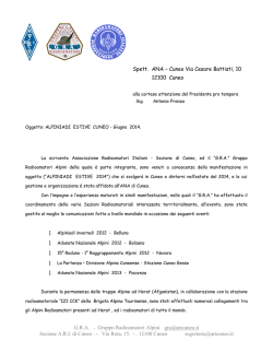 Spett. ANA – Cuneo Via Cesare Battisti, 10 12100 - ARI