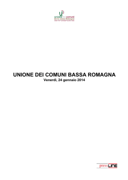 24 gennaio 2014 - Unione dei Comuni della Bassa Romagna