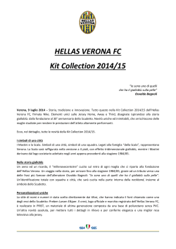 HELLAS VERONA FC Kit Collection 2014/15