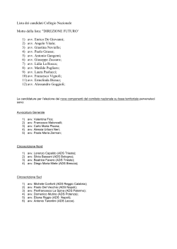 Liste candidati - avvocati dello Stato