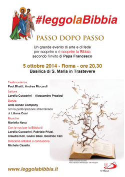 Invito evento &ldquo;Passo dopo passo&rdquo;