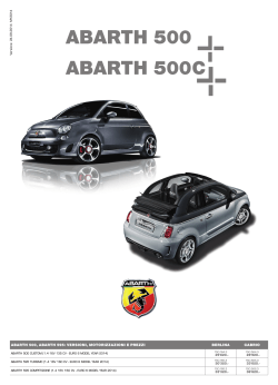 abarth 500, abarth 595: versioni, motorizzazioni e prezzi berlina cabrio