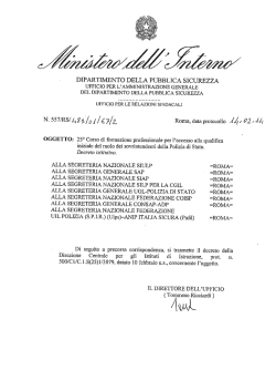 dipartimento della pubblica sicurezza ufficio per l