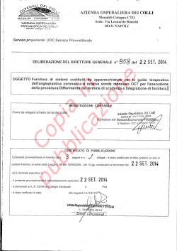 M AZIENDA OSPEDALIERA DEI COLLI