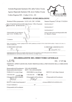 Delibera di approvazione Piano Anticorruzione