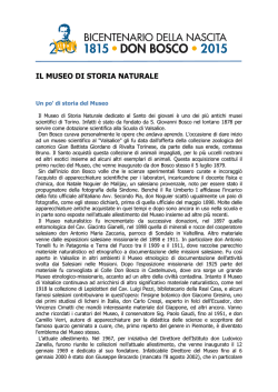 IL MUSEO DI STORIA NATURALE