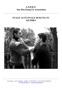 Stage a Erba Nov - ASDKF | San Dao Kung Fu Association