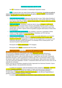 Giustiniano imperatore dal 527 al 565 Nel 527 Giustiniano fu