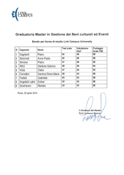 Graduatoria idonei - Link Campus University
