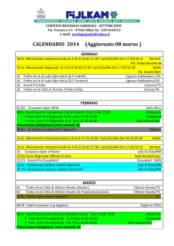 Aggiornamento Calendario Regionale Gare 2014