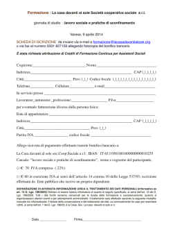 Informazioni, iscrizioni e costi