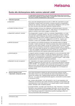 Guida alla dichiarazione delle somme salariali LAINF