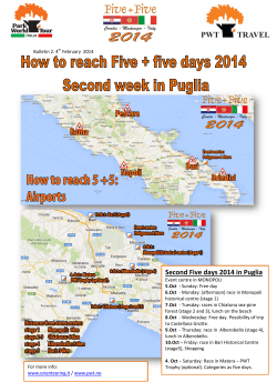 Second Five Second Five days 2014 in Puglia