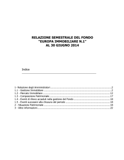 Relazione semestrale al 30 giugno 2014