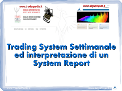 Un Trading System Settimanale www.TraderPedia.it