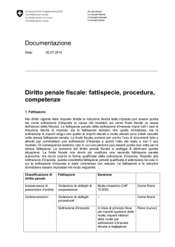 Documentazione Diritto penale fiscale: fattispecie