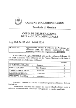 Delibera GM n. 55 - Comune di Giardini Naxos