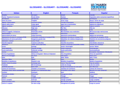 glossario - glossary - glossaire - glosario