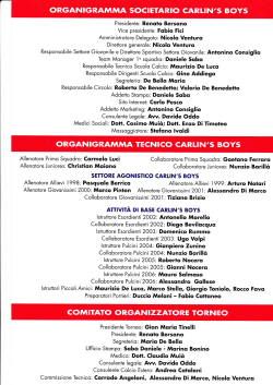 Torneo Carlin s Boys 2014 - Organigramma