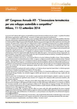 Editoriale - La Termotecnica