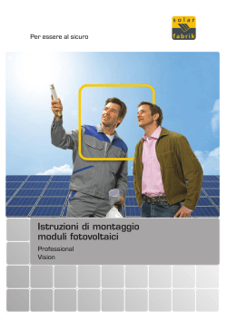 Istruzioni di montaggio moduli fotovoltaici - Solar