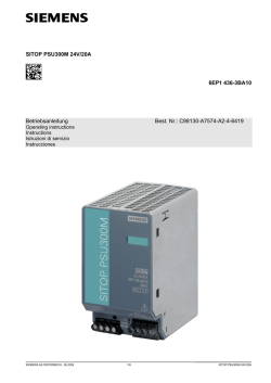 SITOP PSU300M 24V/20A 6EP1 436-3BA10