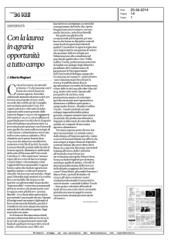 laurea in agraria opportunita