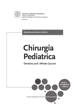 Chirurgia Pediatrica - Policlinico di Modena