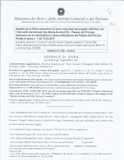 verbale - Direzione Regionale per i Beni Culturali e Paesaggistici