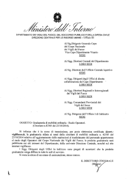 DIPARTIMENTO DEI VIGILI DEL FUOCO, DEL SOCCORSO