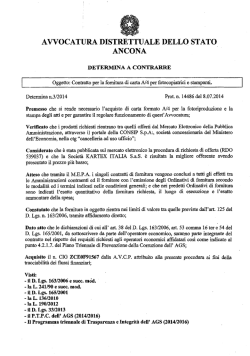 DETERMINA N 3-2014 - Avvocatura dello Stato