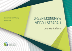 GREEN ECONOMY e VEICOLI STRADALI