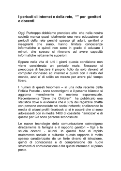 I pericoli di internet e della rete - Istituto Comprensivo Luca della