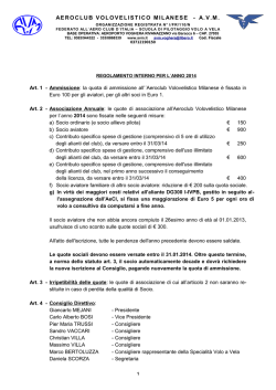 iscrizione - Aeroclub Volovelistico Milanese