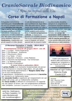 Corso CS Napoli 2014-2015 - CranioSacrale Integrale
