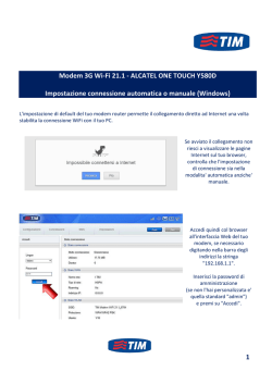 Impostazione connessione automatica o manuale (Windows)