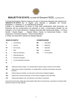 I Biglietti di Stato - Rassegna stampa di Numismatica