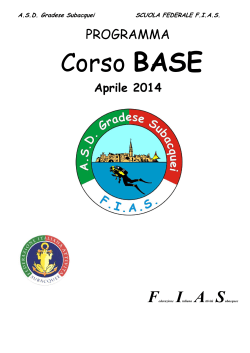Programma corso Base Grado aprile 2014