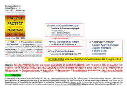 INTEGRAZIONE alla precedente Comunicazione del 7