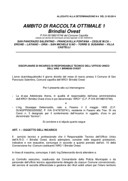 disciplinare incarico - ARO1 Brindisi Ovest