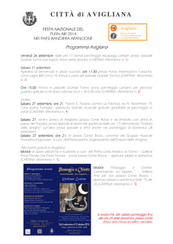 Programma Plein Air Avigliana 2014