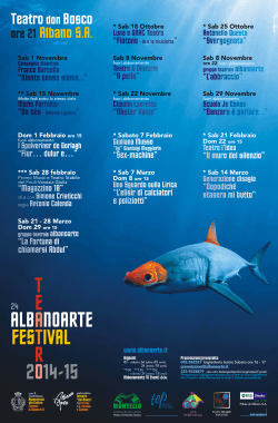 Manifesto 2014-15 - Albanoarte Teatro