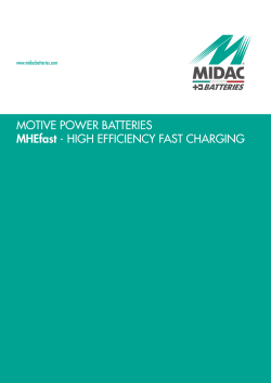 MOTIVE POWER BATTERIES MHEfast - HIGH EFFICIENCY