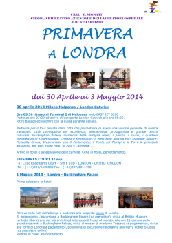 PROGRAMMA LONDRA 2014 Castello di Leeds