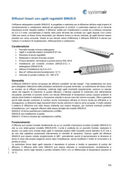 Diffusori lineari con ugelli regolabili SINUS-D